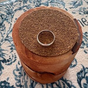 sterling silver wedding ring simple design stamped 925 sterling silver